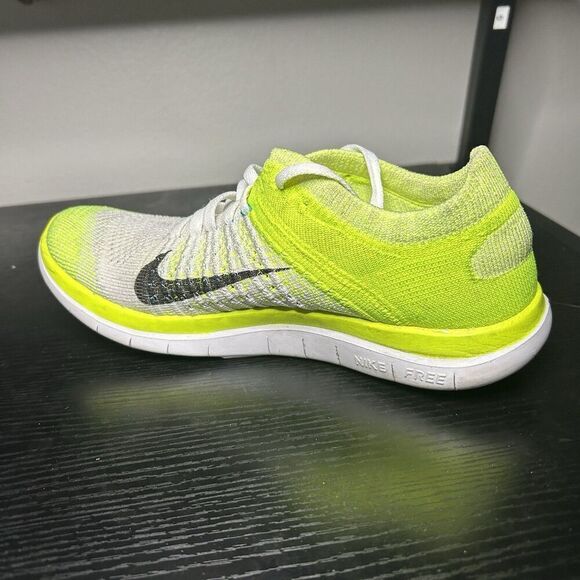 Nike Free 4.0 Flyknit Women's Size 7 Running Shoes Volt White - Picture 14 of 15